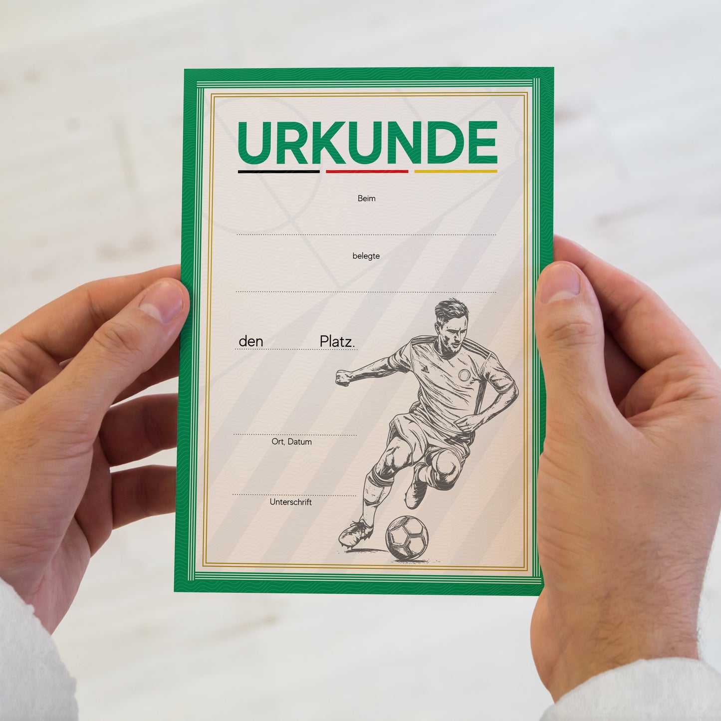 Tradition, Fußball Urkunde A5, 400 g/m²