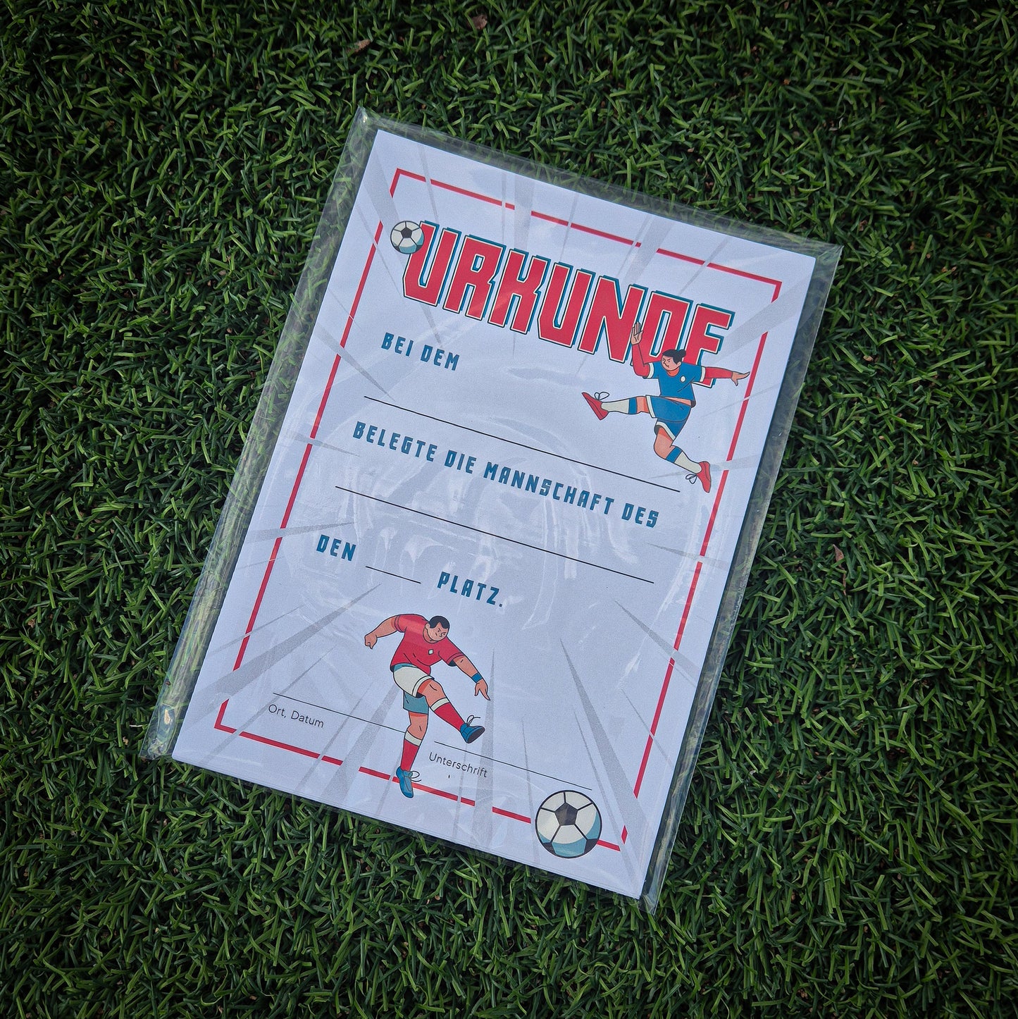Anime, Fußball Urkunde A5, 400 g/m²