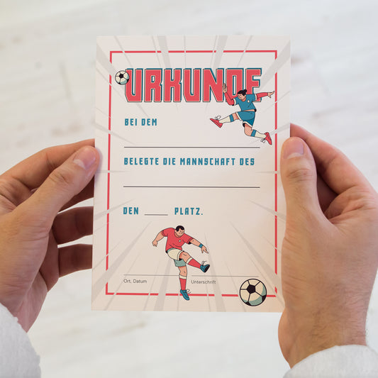 Anime, Fußball Urkunde A5, 400 g/m²